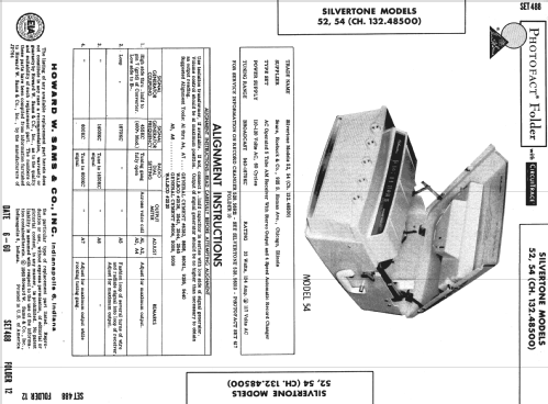 Silvertone 52 Ch= 132.48500 Order=57K 52L; Sears, Roebuck & Co. (ID = 560521) Radio