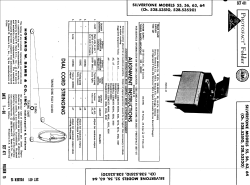 Silvertone 55 Ch= 528.53510 Order=57K 55L; Sears, Roebuck & Co. (ID = 552546) Radio