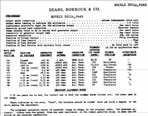 Silvertone Order= 57HM 5601 Ch= 101.629-1A; Sears, Roebuck & Co. (ID = 645632) Radio