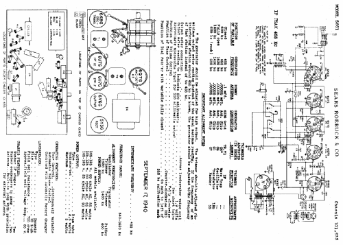 Silvertone Order= 57HM 5661 Ch= 101.633; Sears, Roebuck & Co. (ID = 645654) Radio