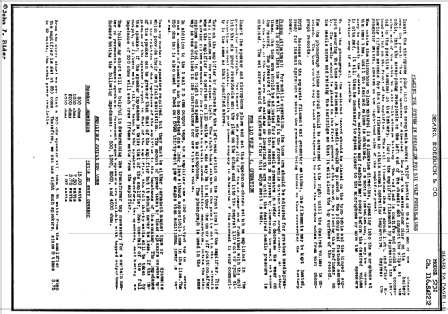 Silvertone Order= 57H 5732 Ch= 116.SA2232; Sears, Roebuck & Co. (ID = 832752) R-Player