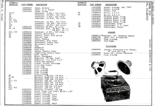 Silvertone Order= 57H 5732 Ch= 116.SA2232; Sears, Roebuck & Co. (ID = 832753) R-Player