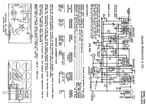 Silvertone 6001 Ch= 132.818; Sears, Roebuck & Co. (ID = 680915) Radio