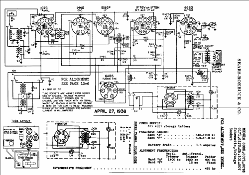 Silvertone Order= 57D 6005 Ch= 101.507; Sears, Roebuck & Co. (ID = 646333) Radio