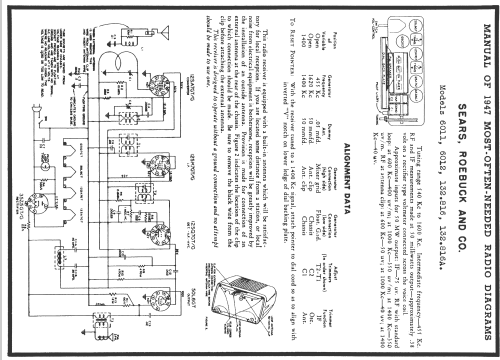 Silvertone 6011 Ch= 132.816; Sears, Roebuck & Co. (ID = 74191) Radio