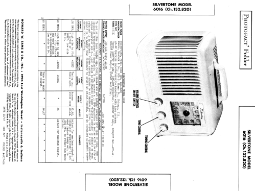 Silvertone 6016 Ch= 132.820; Sears, Roebuck & Co. (ID = 910323) Radio