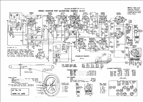 Silvertone Order= 57KM 6038 Ch= 101.517; Sears, Roebuck & Co. (ID = 647389) Radio