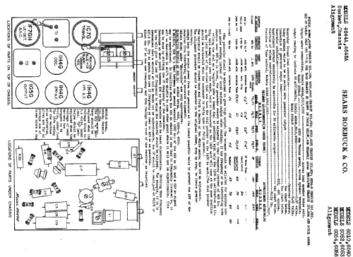 Silvertone Order= 57K 6040 or 57KM 6041 Ch= 101.619; Sears, Roebuck & Co. (ID = 647508) Radio