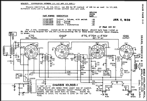 Silvertone Order= 57KM 6051 Ch= 101.503-1; Sears, Roebuck & Co. (ID = 480384) Radio