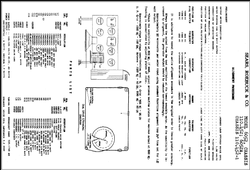 Silvertone 6052 Ch= 110.452; Sears, Roebuck & Co. (ID = 305833) Radio