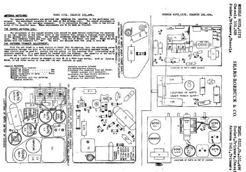 Silvertone Order= 57K 6073 Ch= 101.528; Sears, Roebuck & Co. (ID = 647580) Radio