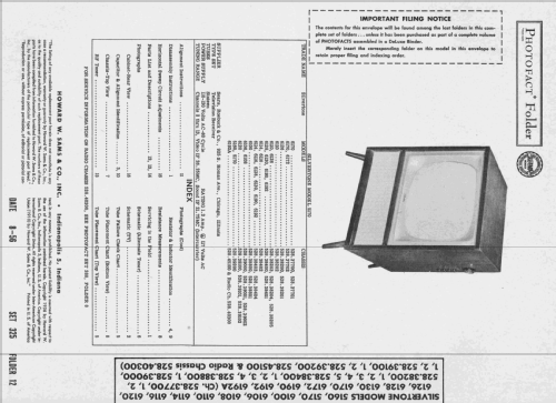 Silvertone 6100 Ch= 528.38800; Sears, Roebuck & Co. (ID = 2341638) Television