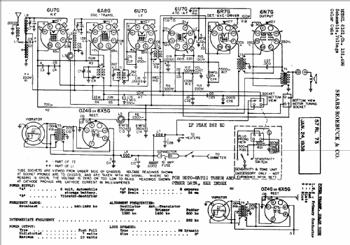 Silvertone Auto Radio Order= 57H 6101 Ch= 101.496; Sears, Roebuck & Co. (ID = 647850) Car Radio