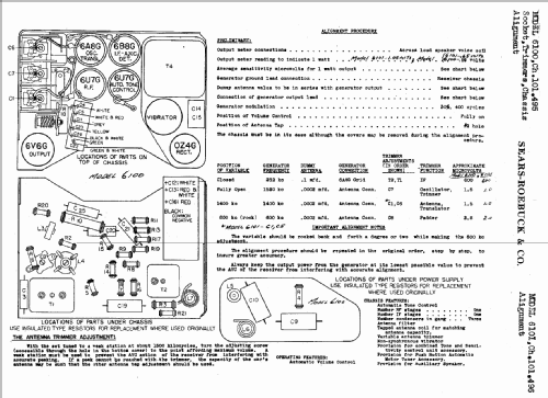 Silvertone Auto Radio Order= 57H 6101 Ch= 101.496; Sears, Roebuck & Co. (ID = 647851) Car Radio