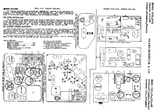 Silvertone Auto Radio Order= 57H 6101 Ch= 101.496; Sears, Roebuck & Co. (ID = 647853) Car Radio