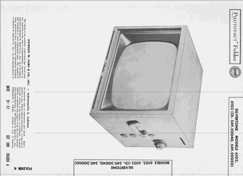 Silvertone 6102 Ch= 549.20040; Sears, Roebuck & Co. (ID = 2478993) Television