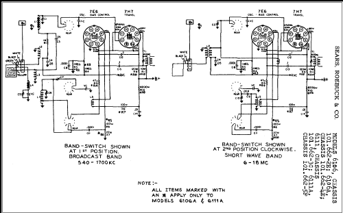 Silvertone 6106A Ch= 101.662-4E; Sears, Roebuck & Co. (ID = 306079) Radio