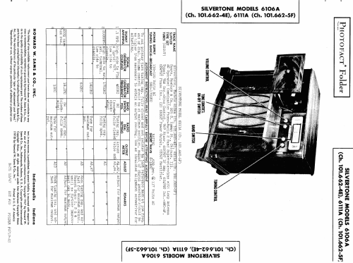 Silvertone 6106A Ch= 101.662-4E; Sears, Roebuck & Co. (ID = 450061) Radio