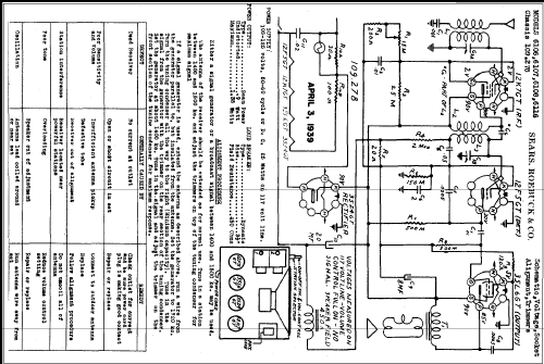 Silvertone 6107 Ch= 109.278; Sears, Roebuck & Co. (ID = 306115) Radio