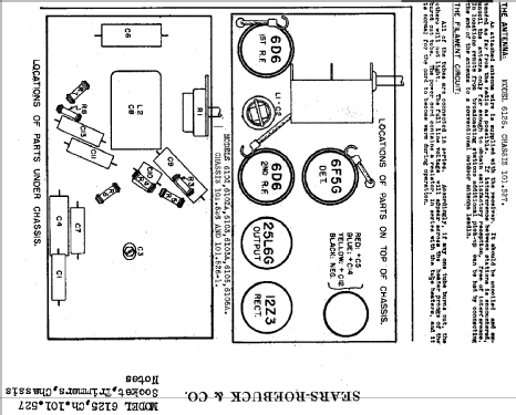 Silvertone 6125 Ch= 101.527; Sears, Roebuck & Co. (ID = 655026) Radio