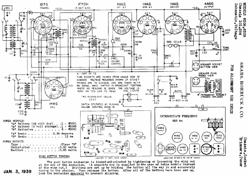 Silvertone 6208 Ch= 101.554; Sears, Roebuck & Co. (ID = 656056) Radio