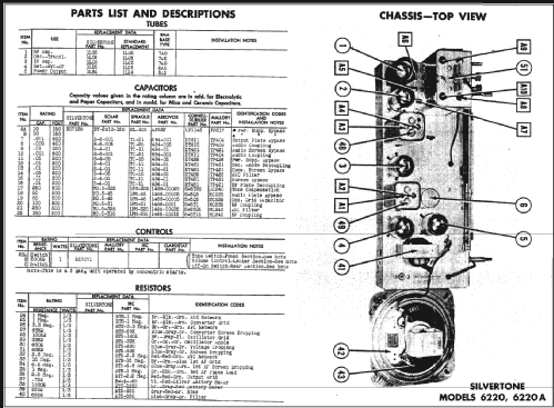 Silvertone 6220A Ch= 101.801-1A; Sears, Roebuck & Co. (ID = 480998) Radio