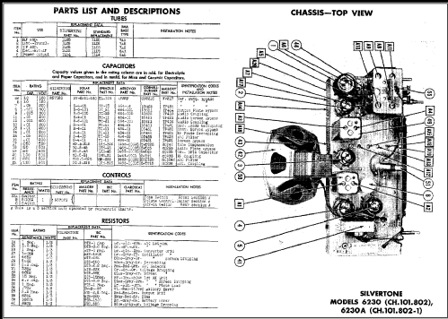 Silvertone 6230A Ch= 101.802-1; Sears, Roebuck & Co. (ID = 481026) Radio
