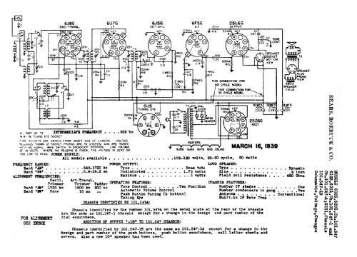 Silvertone 6231 Ch= 101.547 -1B; Sears, Roebuck & Co. (ID = 656146) Radio