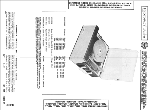 Silvertone 6233 Ch= 567.36004; Sears, Roebuck & Co. (ID = 2467561) R-Player