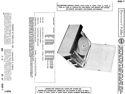 Silvertone 6233 Ch= 567.36004; Sears, Roebuck & Co. (ID = 535372) R-Player