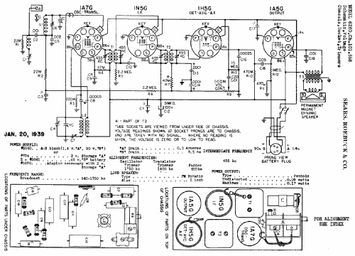 Silvertone Order= 57L 6238 Ch= 101.558; Sears, Roebuck & Co. (ID = 658163) Radio