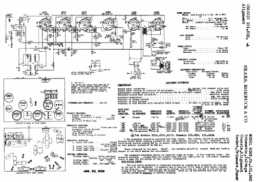 Silvertone Order= 57LM 6245 Ch= 101.562; Sears, Roebuck & Co. (ID = 659003) Radio