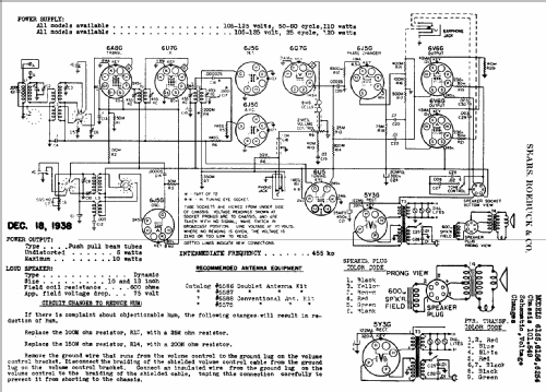 Silvertone Order= 57LM 6254 Ch= 101.549; Sears, Roebuck & Co. (ID = 656445) Radio