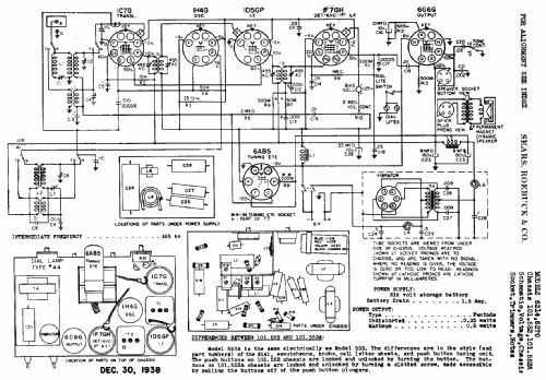 Silvertone Order= 57L 6270 Ch= 101.552 ; Sears, Roebuck & Co. (ID = 656141) Radio