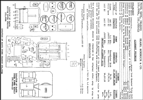 Silvertone 6285 Ch= 101.666-1B; Sears, Roebuck & Co. (ID = 306370) Car Radio