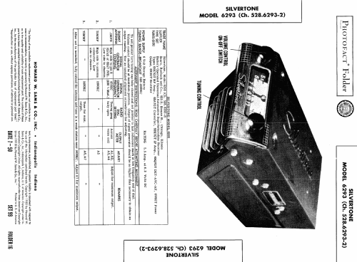 Silvertone 6293 Ch= 528.6293-2; Sears, Roebuck & Co. (ID = 450174) Car Radio
