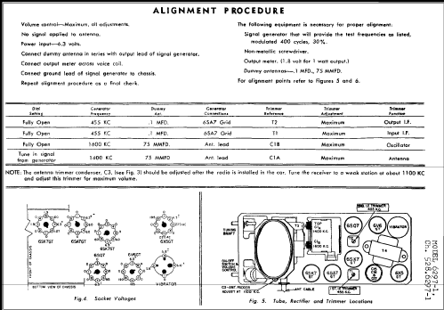 Silvertone 6297-1 Ch= 528.6297-1; Sears, Roebuck & Co. (ID = 254461) Car Radio