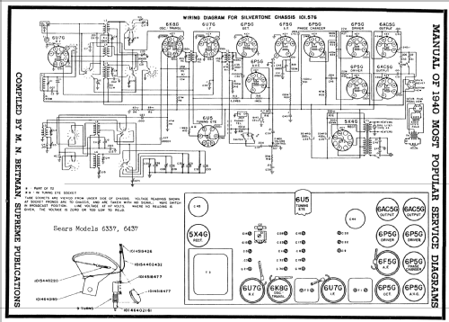 Silvertone Order= 57DM 6337 Ch= 101.576; Sears, Roebuck & Co. (ID = 61187) Radio