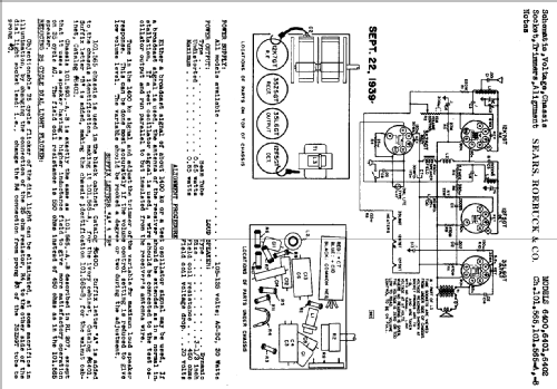 Silvertone Order= 57D 6401 Ch= 101.565 ; Sears, Roebuck & Co. (ID = 659447) Radio