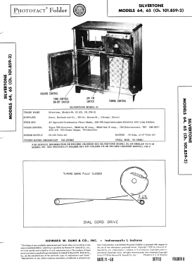 Silvertone 65 Ch= 101.859-2; Sears, Roebuck & Co. (ID = 2791394) Radio