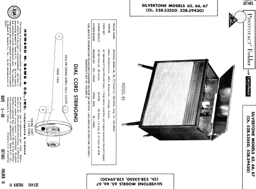 Silvertone 65 Ch= 528.53550 Ch= 528.59430; Sears, Roebuck & Co. (ID = 565064) Radio