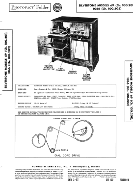 Silvertone 69 Ch= 100.201; Sears, Roebuck & Co. (ID = 3032005) Radio