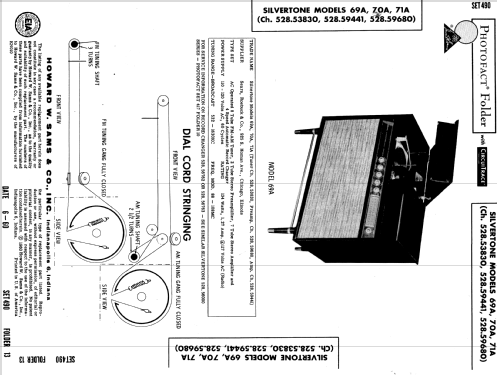 Silvertone 69A Ch= 528.53830 Ch= 528.59441; Sears, Roebuck & Co. (ID = 558684) Radio