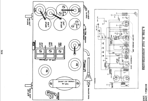 Silvertone 1865 6-Tube Battery Console Order= 57H 1865; Sears, Roebuck & Co. (ID = 1286465) Radio