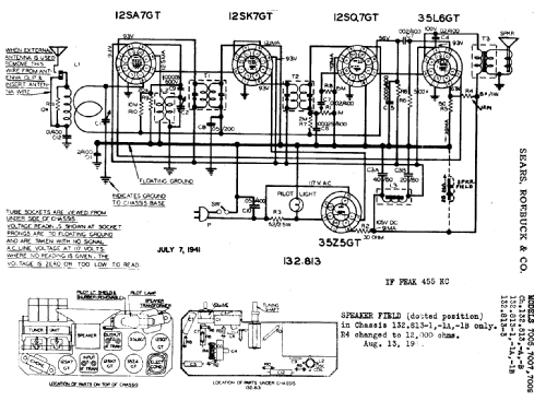 Silvertone 7005 Ch= 132.813-3; Sears, Roebuck & Co. (ID = 681331) Radio