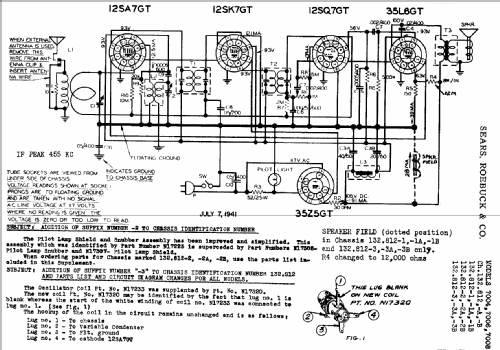 Silvertone 7006 Commentator Ch= 132.812-2 and -2A, -2B; Sears, Roebuck & Co. (ID = 662391) Radio