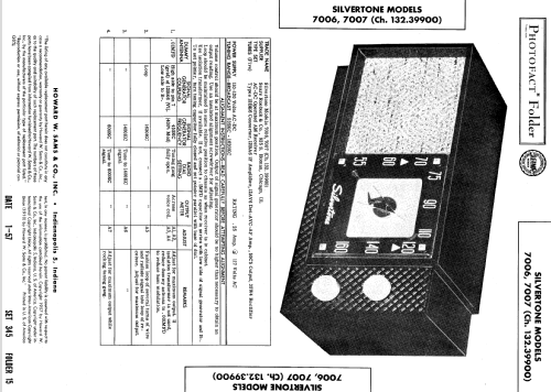 Silvertone 7008 Ch= 132.39900; Sears, Roebuck & Co. (ID = 1705464) Radio