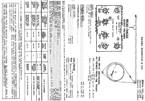 Silvertone Order= 57K 7010 Ch= 100.363; Sears, Roebuck & Co. (ID = 662558) Radio