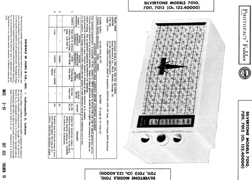 Silvertone 7010 Ch= 132.40000; Sears, Roebuck & Co. (ID = 1864039) Radio