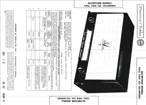 Silvertone Dual High Fidelity Speakers 7014 ; Sears, Roebuck & Co. (ID = 1838057) Radio